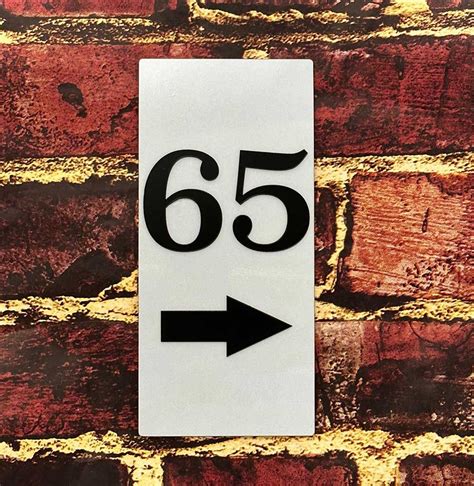 vertical reflective house number signs